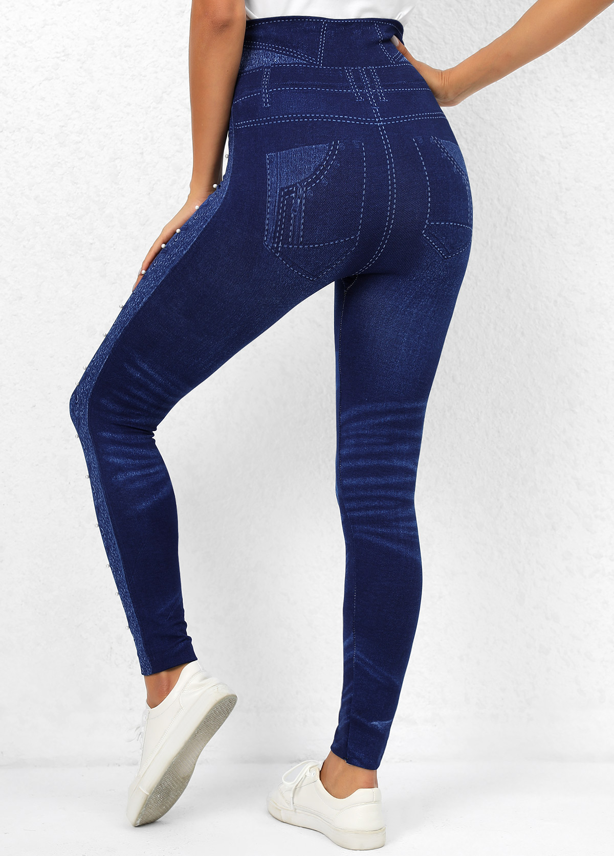 Beaded Elastic Waist Leggings