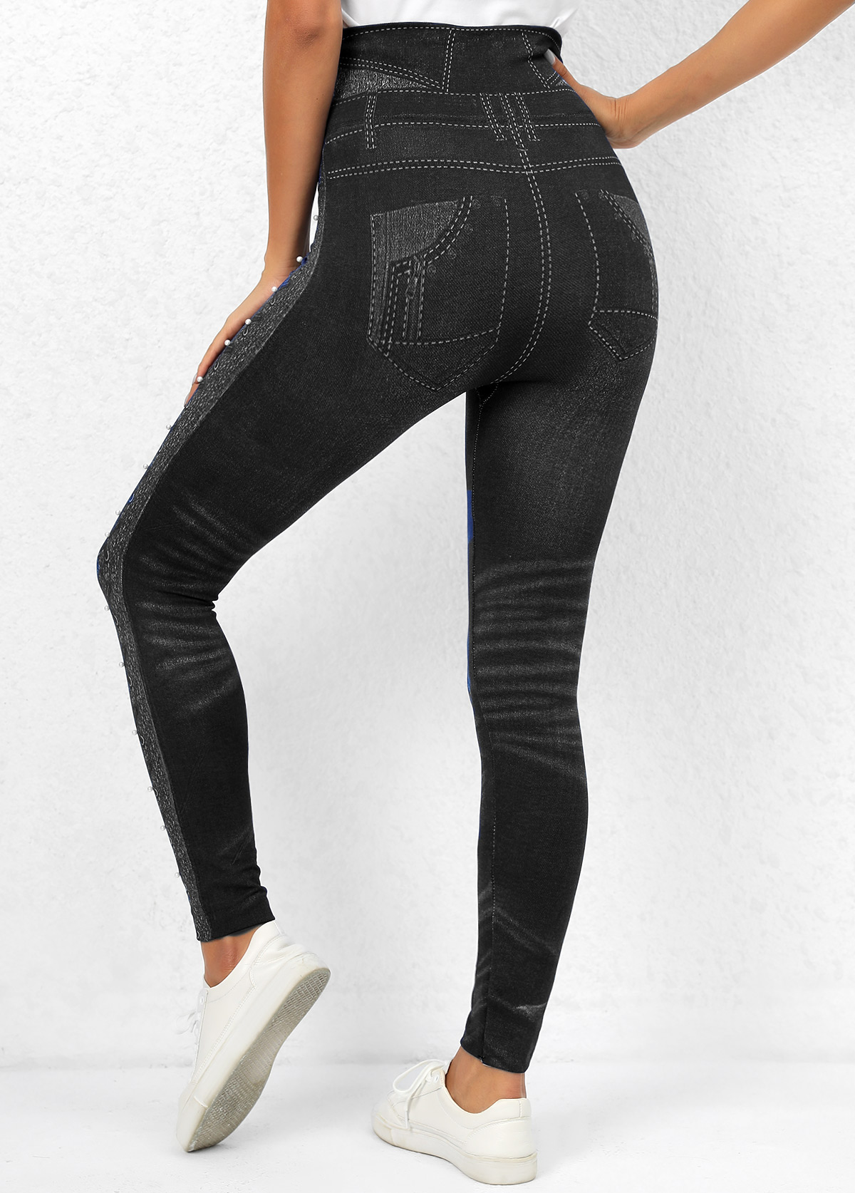 Beaded Elastic Waist Leggings